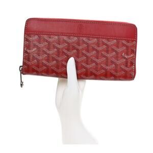 GOYARD  Goyardine Matignon Zip Around GM Wallet Red*EXCELLENT condition*BOX